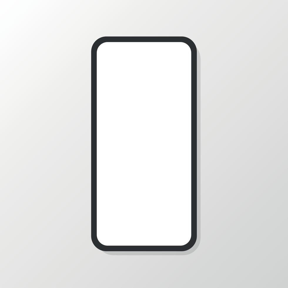 Smartphone mockup concept and device simple model view flat vector illustration.