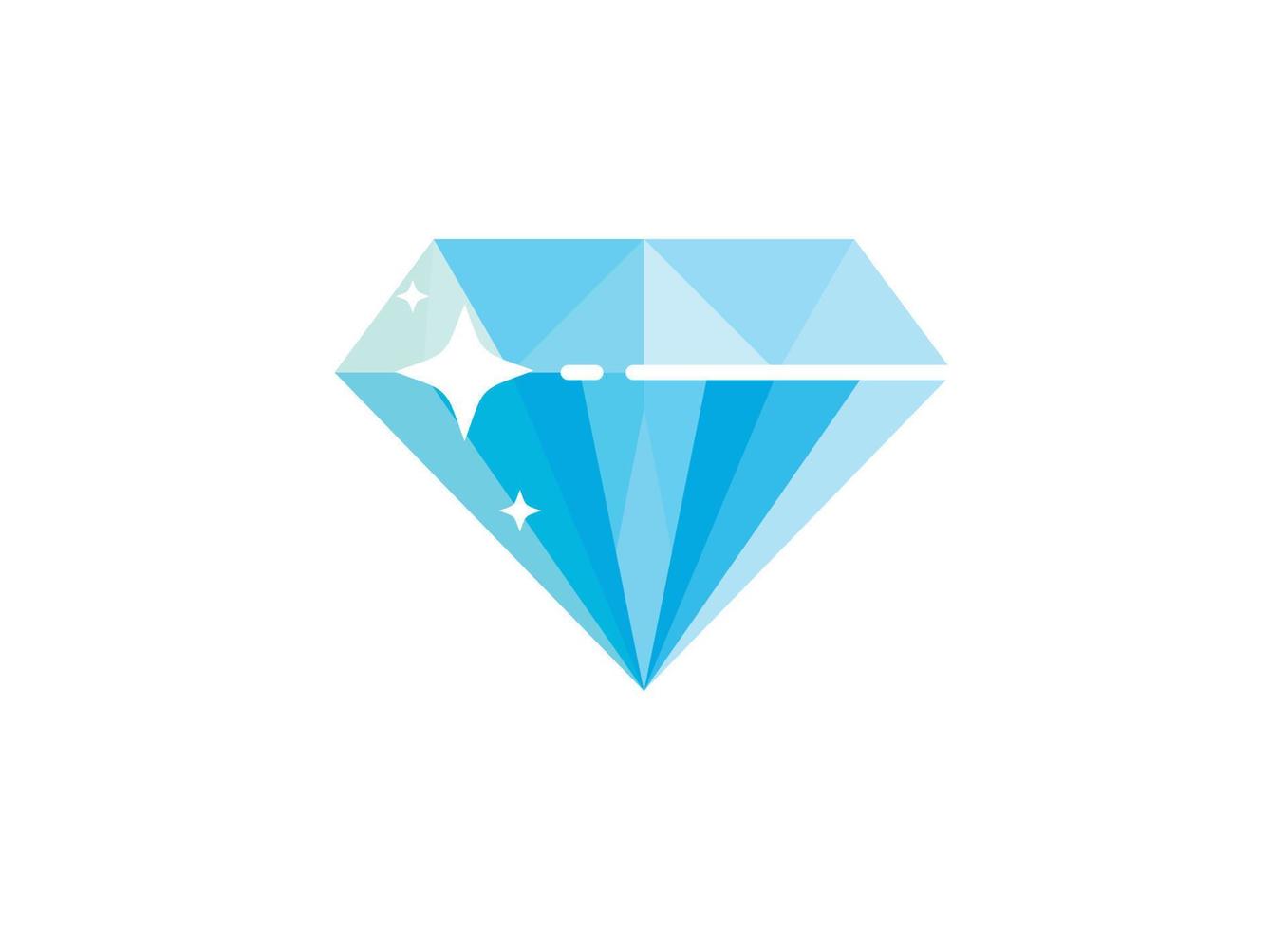 Ilustración de vector plano de riqueza de diamantes y cristal de estilo plano.