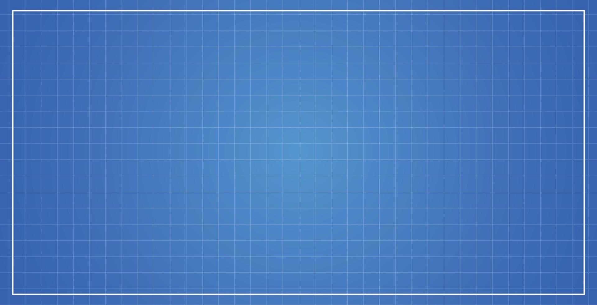 Architectural blueprint and horizontal technical drawing background flat illustration. vector
