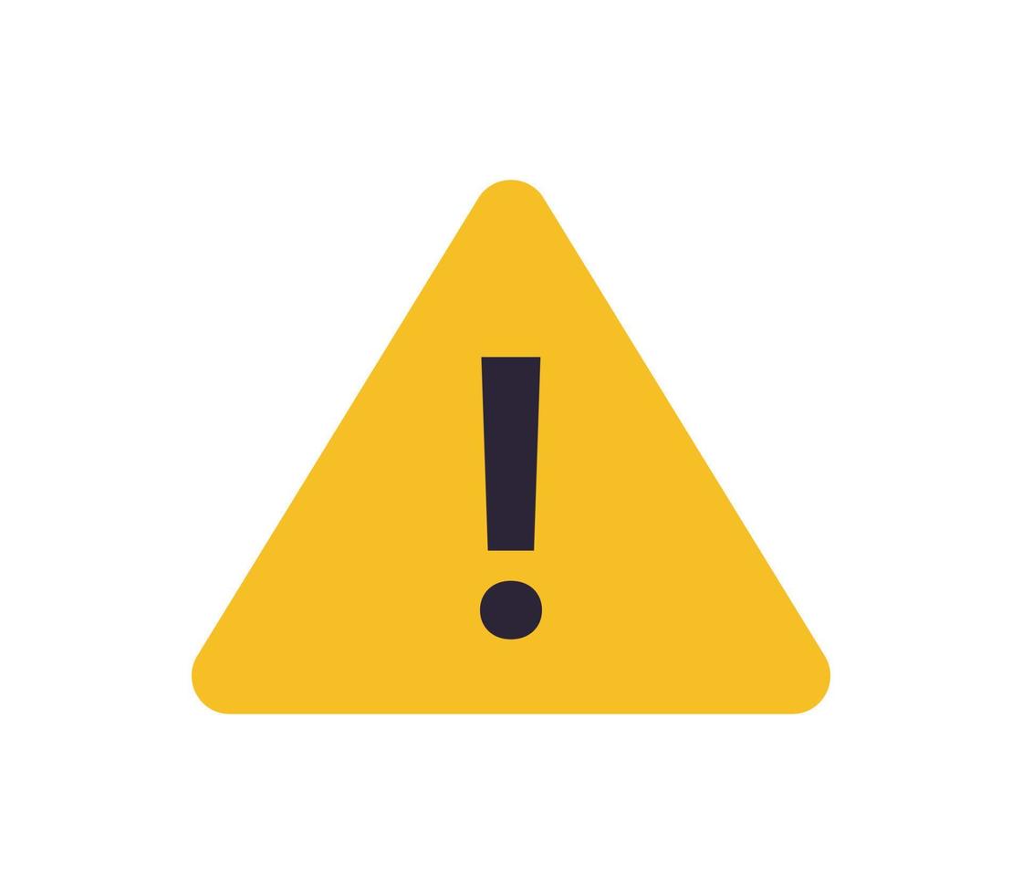 Alert and problem flat vector illustration.