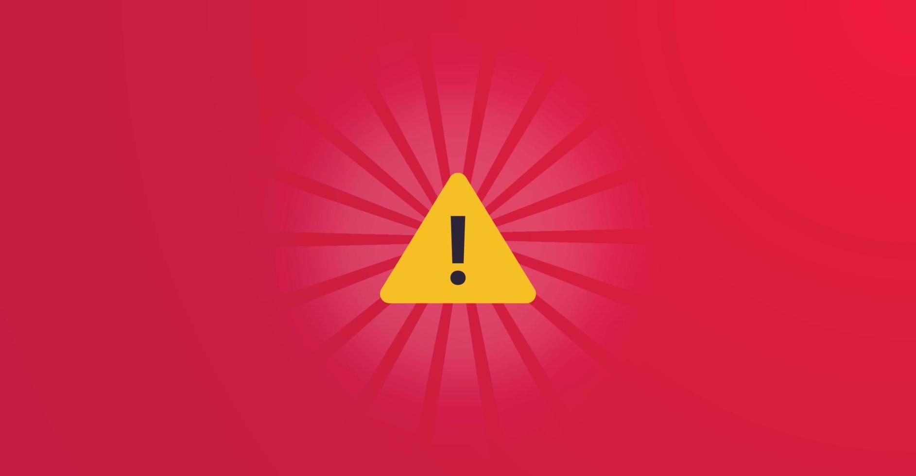 Alert and problem flat vector illustration.