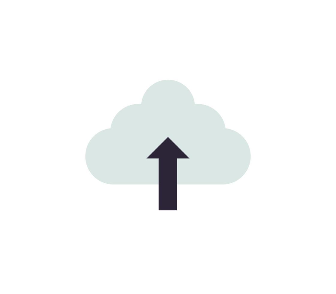 Cloud uploading and datacenter flat vector illustration.