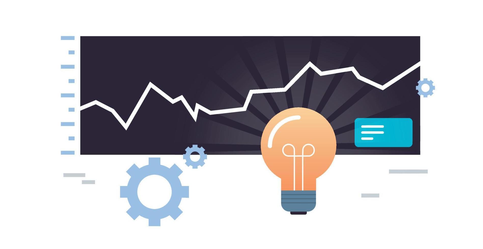 concepto de planificación empresarial estratégica y misión empresarial, visión, declaración, perspicacia competitiva, objetivos, éxito, metáfora de lealtad, gran ilustración de vector plano de inicio.