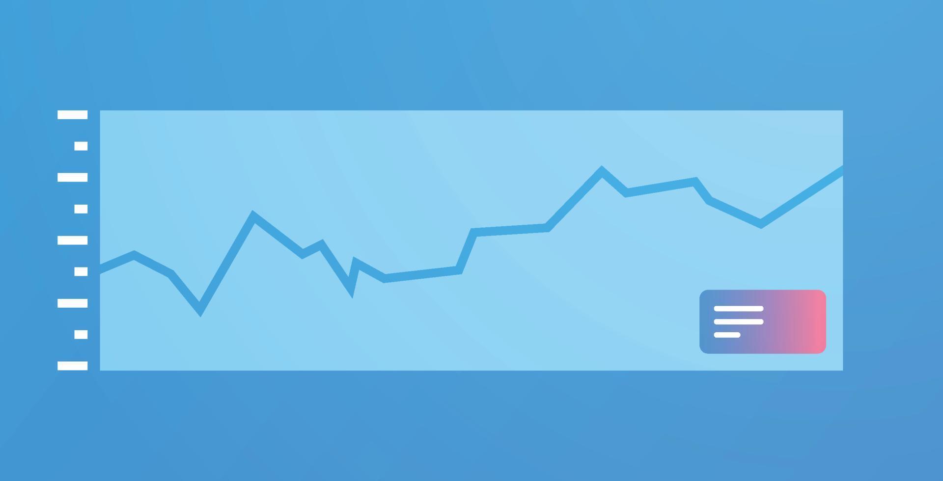 análisis de gráficos y análisis de datos de gráficos planificación de la estrategia de la empresa ilustración vectorial plana. vector