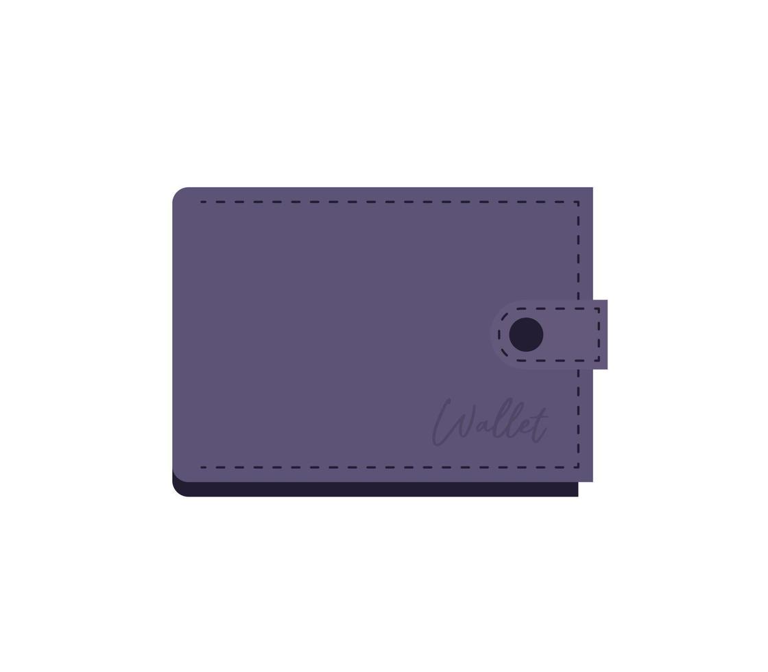 Money wallet and credit card, bill, coins stack wallet concept flat vector illustration.