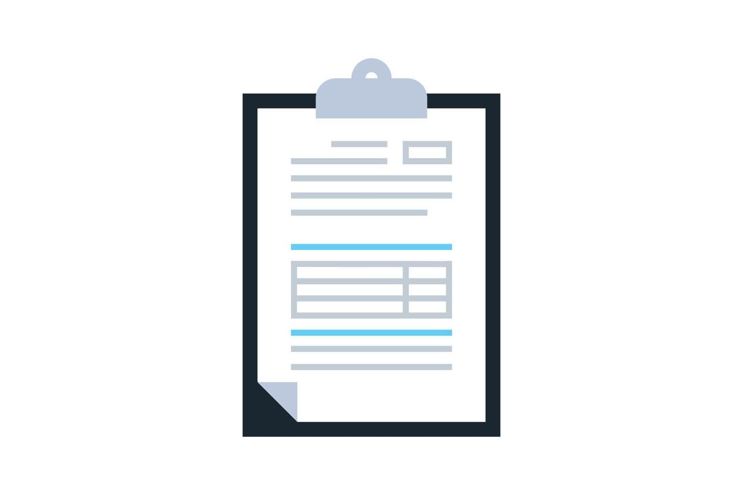 Document and paper flat vector illustration.