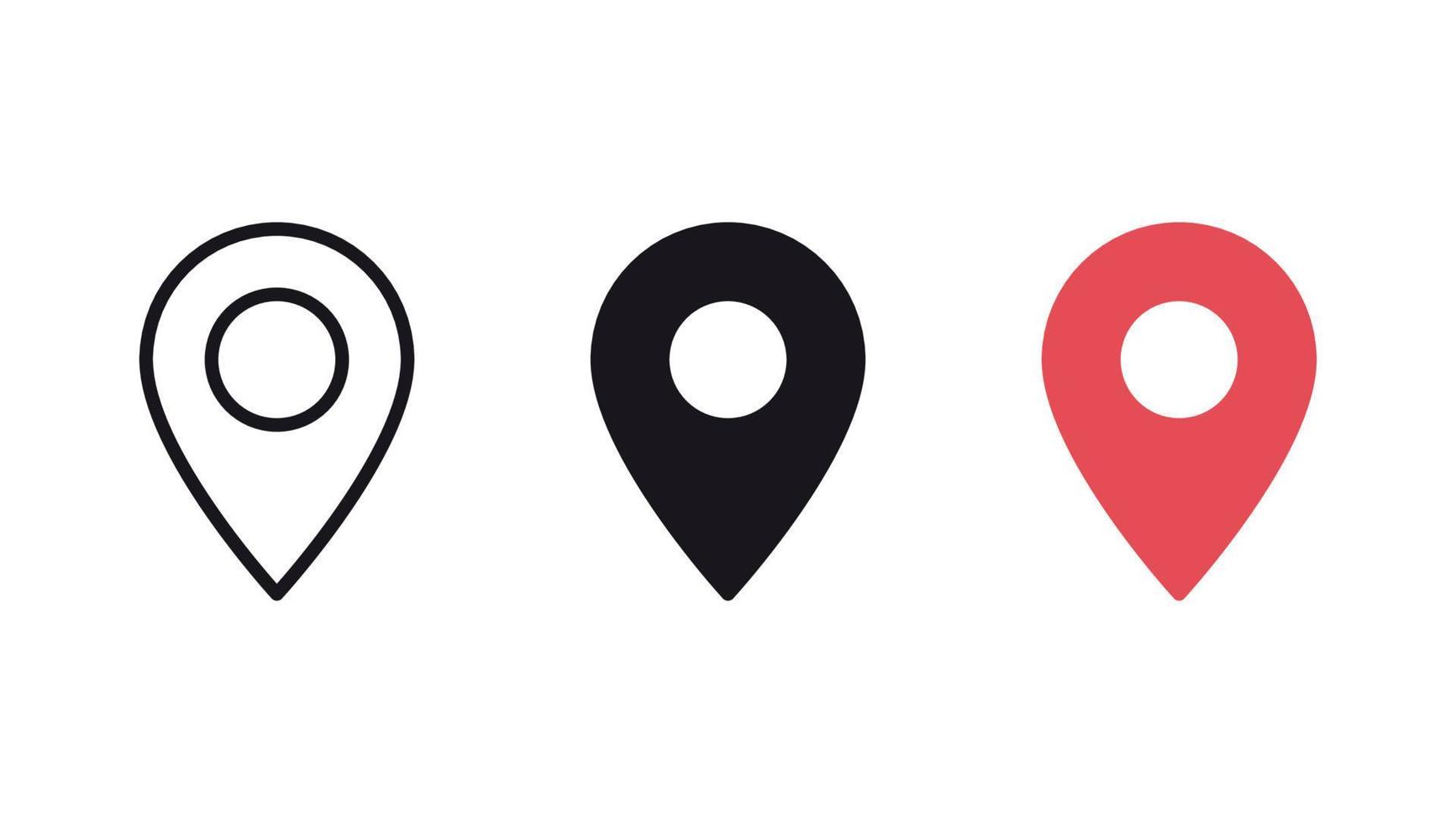Location and navigation flat vector illustration.
