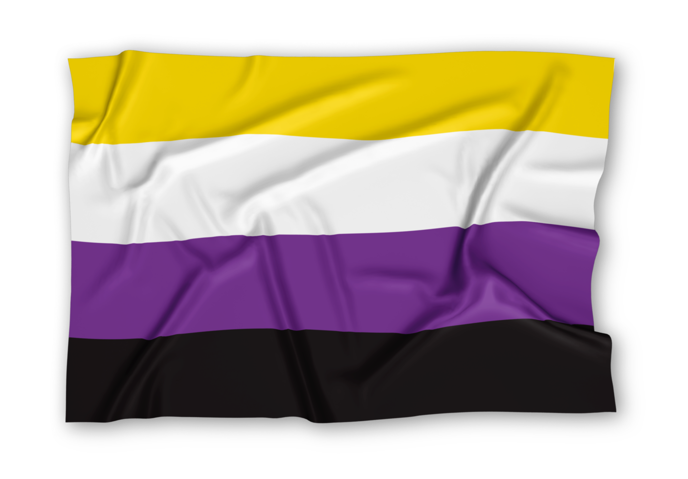 Realistic Non Binary Flag png