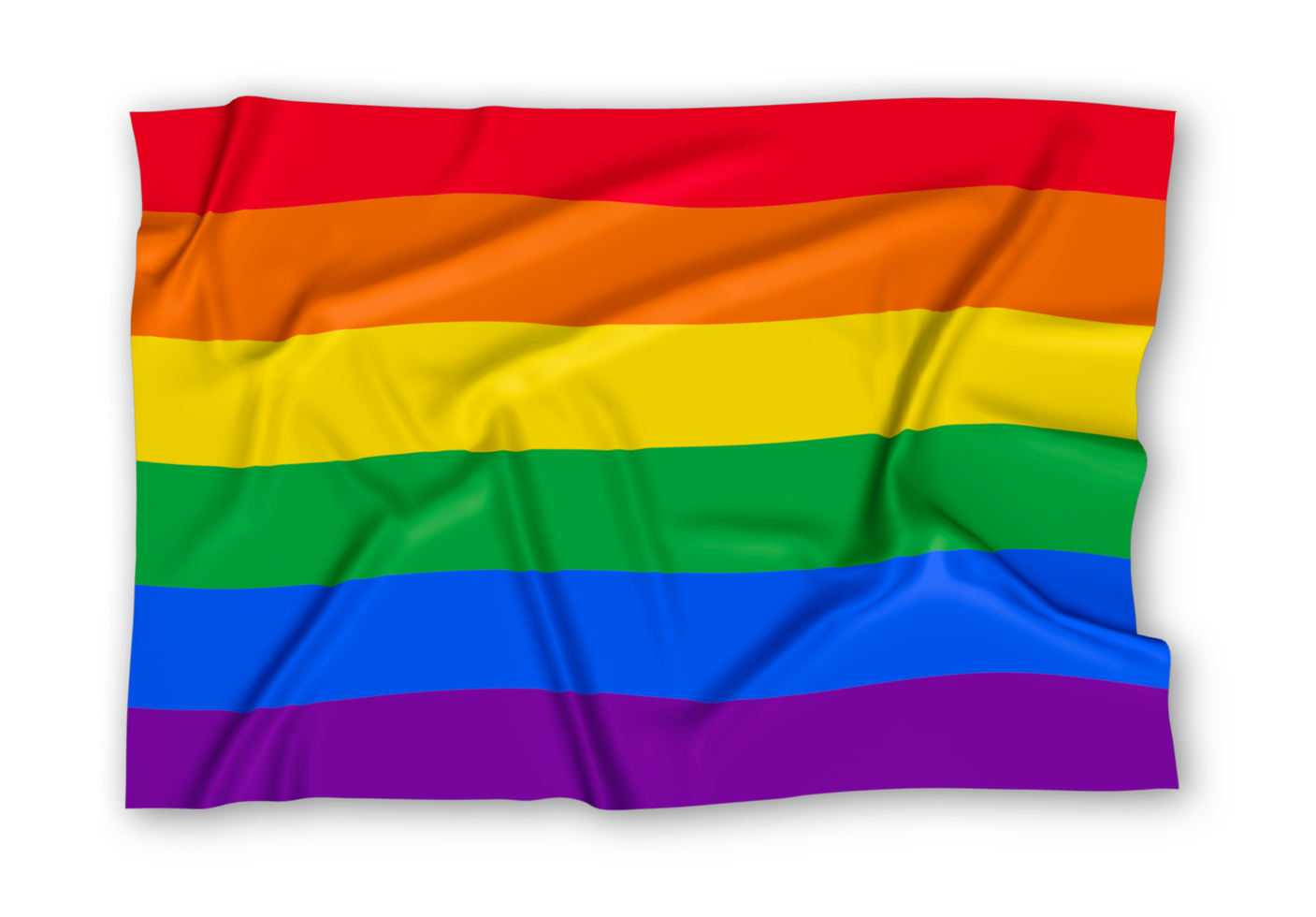 drapeau de la fierté gay réaliste png