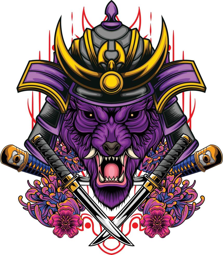 Wolf Japanese 3.5 vector
