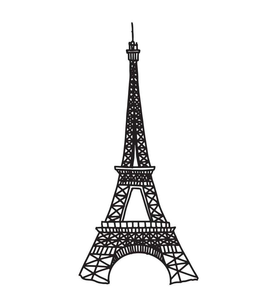 Paris Eiffel tower. vector