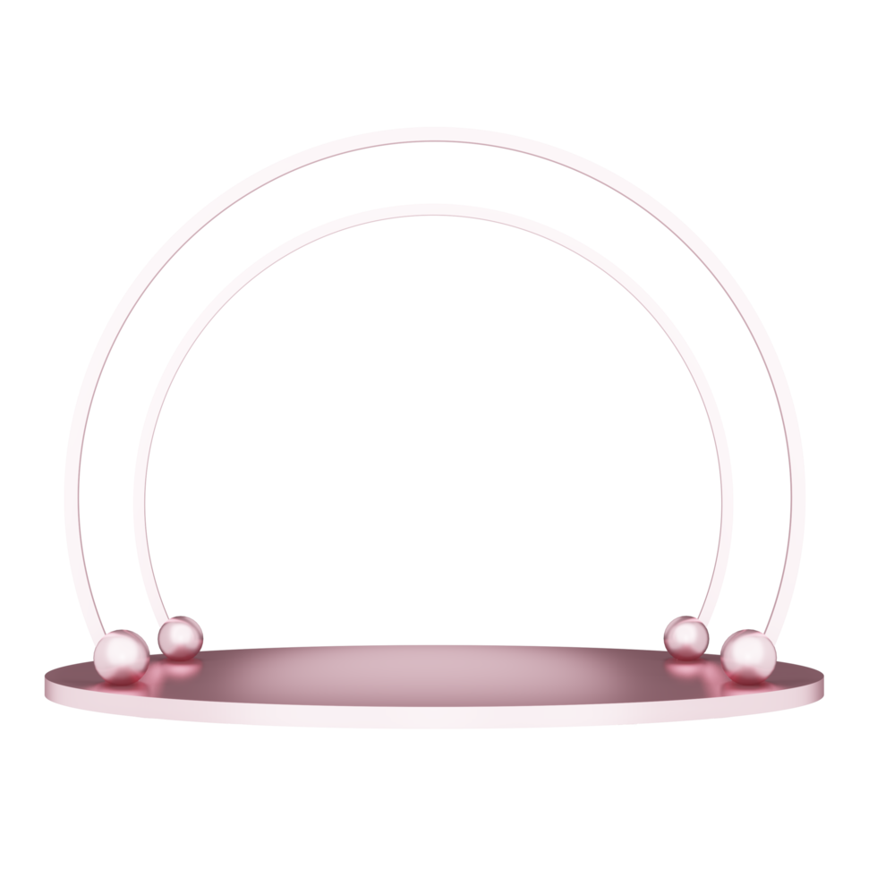podium ring stage pallet circle curved display curve 3D illustration png