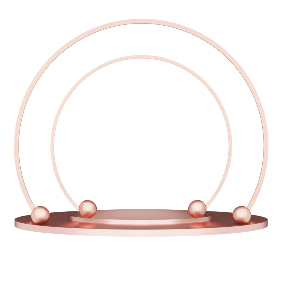 podium ring stage pallet circle curved display curve 3D illustration png