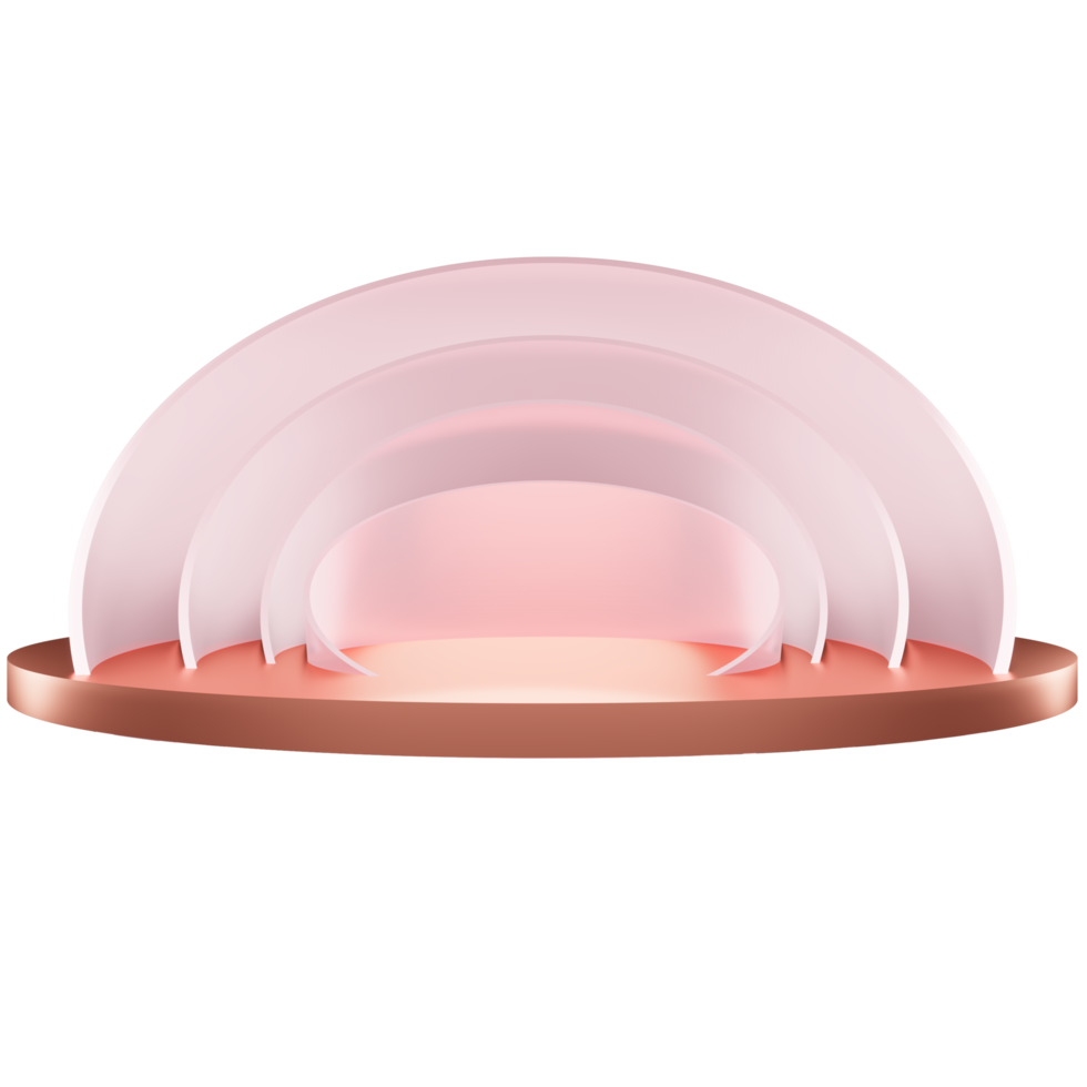 podium stage pallet Product scene and display circle curve 3D illustration png