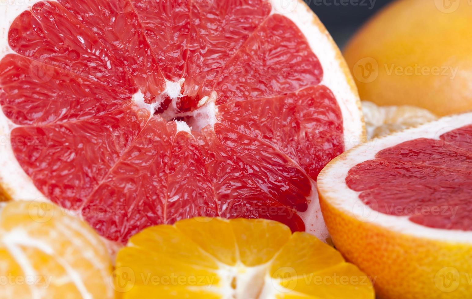 Prepared to eat citrus fruits photo