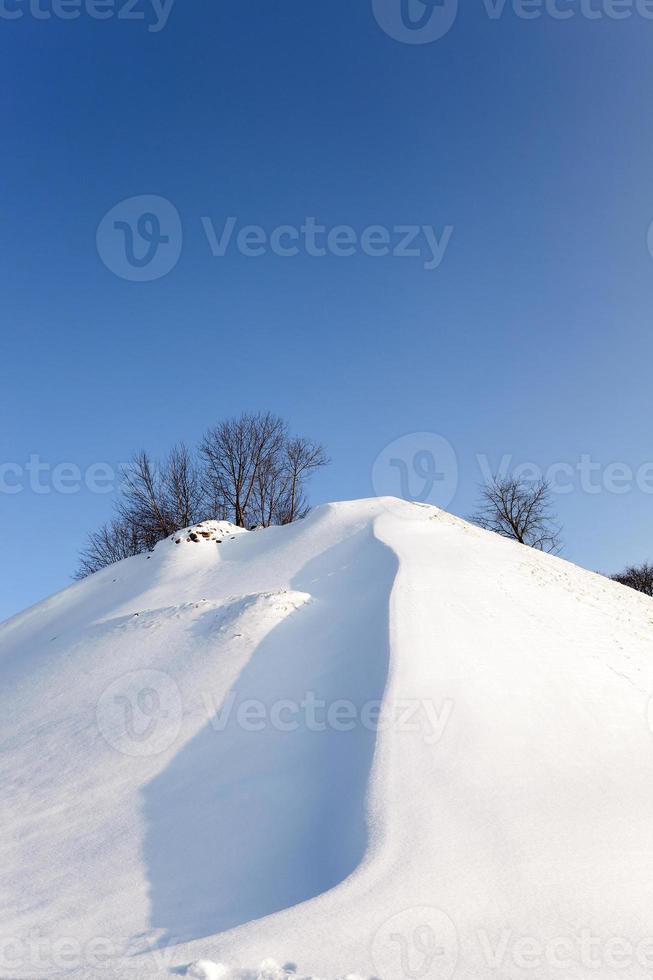 snow covered hill photo