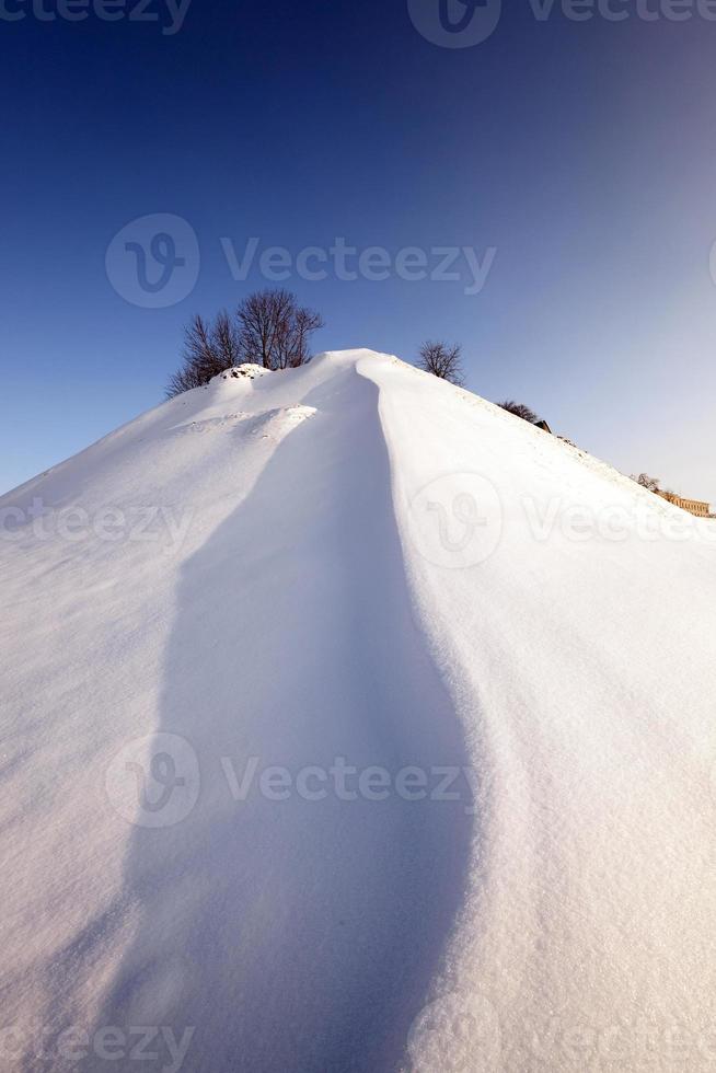 snow covered hill photo