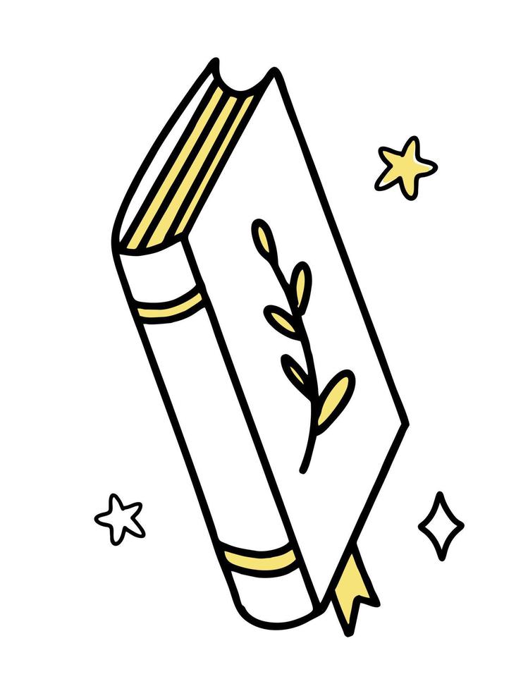The clipart doodle book. Vector illustration in line style.