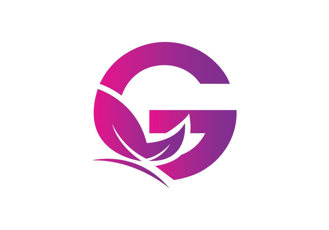 this creative and unique letter G text logo vector