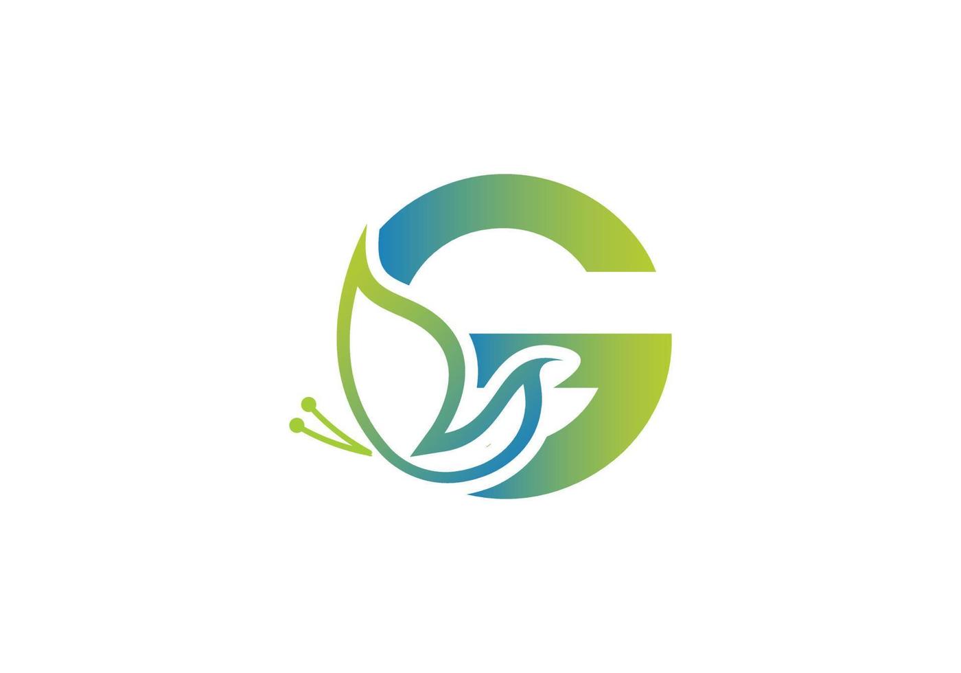 this creative and unique letter G text logo vector