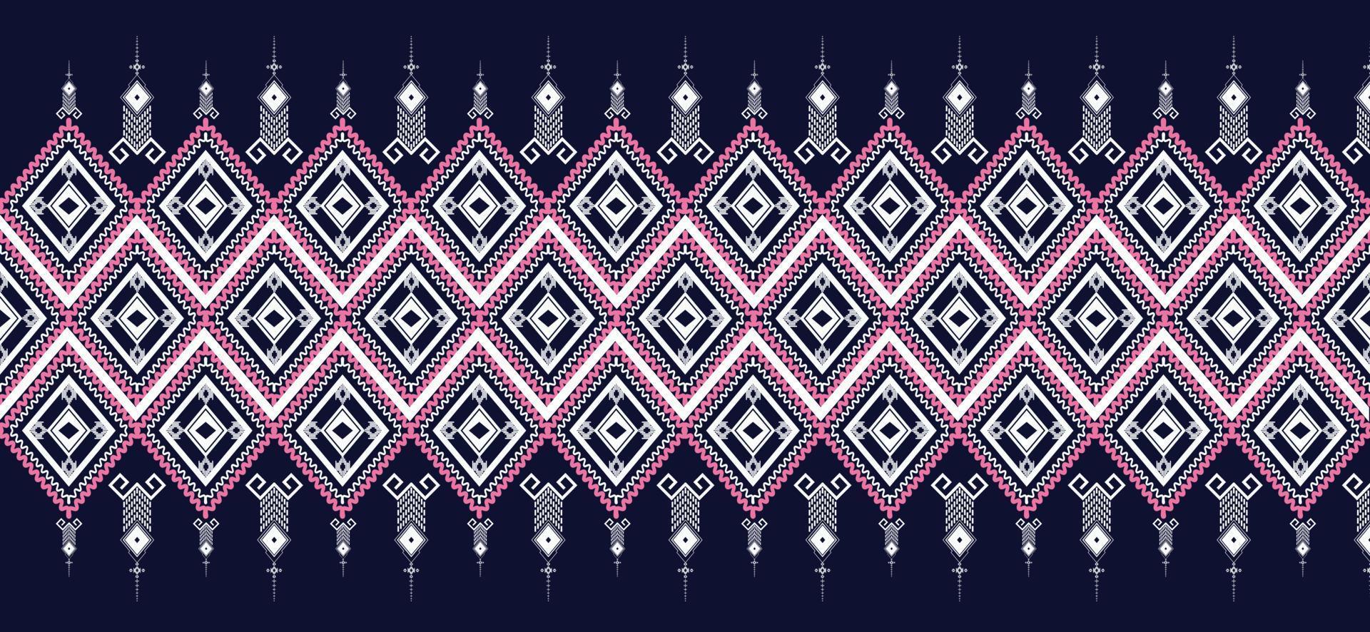 un diseño de patrón étnico geométrico tradicional, una textura utilizada para la falda, la alfombra, el papel pintado, la ropa, el envoltorio, el batik, la tela, la ropa, la moda, la camisa y la ilustración vectorial vector