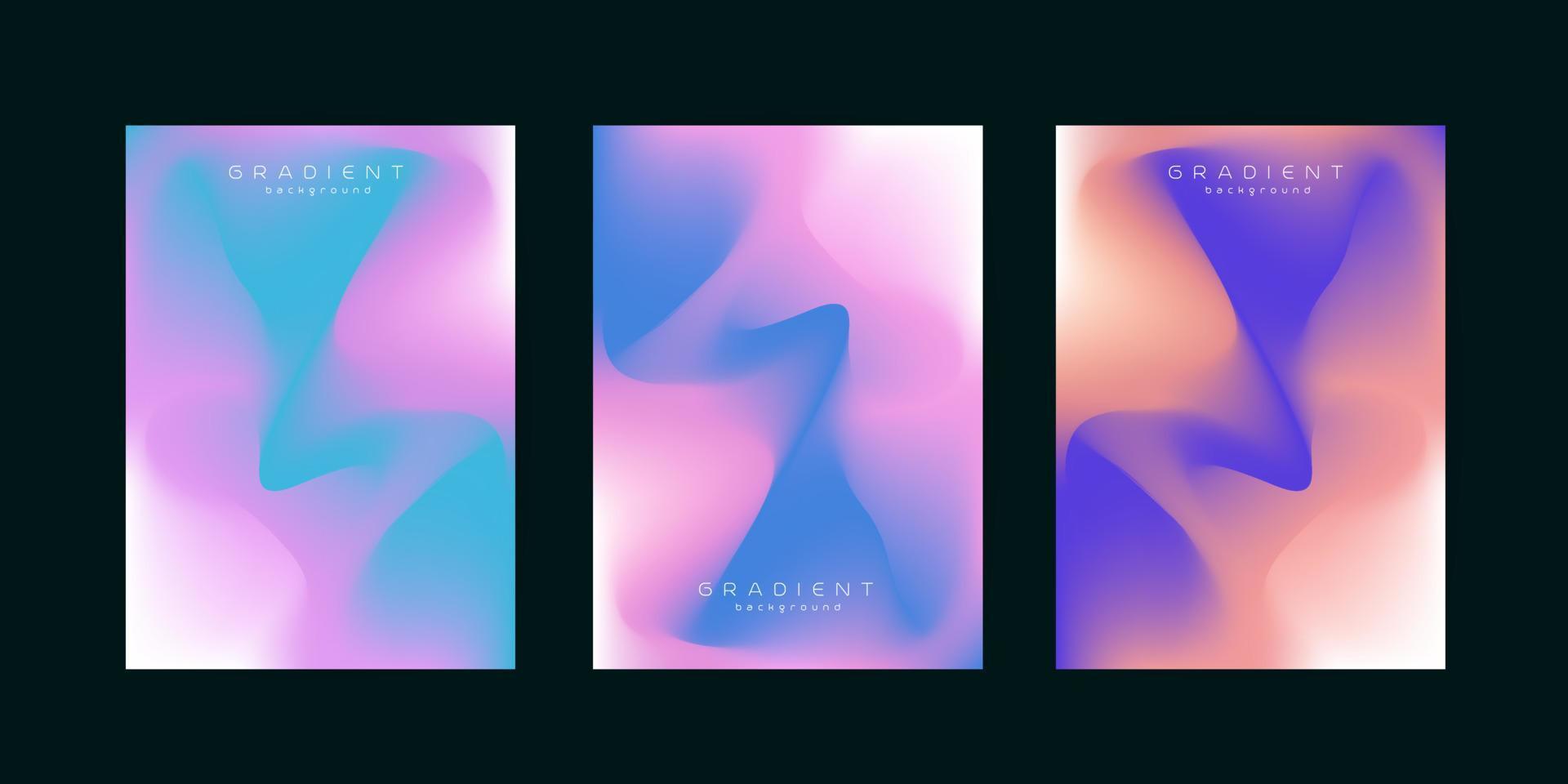 Trendy pastel Abstract fluid wave background creation. Set of abstract for wallpaper, pattern, banners, web design. New trend of gradient flow elements lines. vector, illustrion background design vector