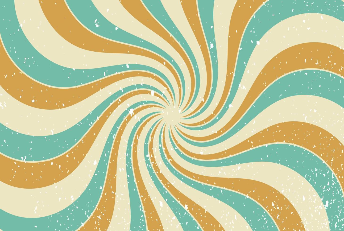 Vintage Retro Swirl Wave Sun Background Vector