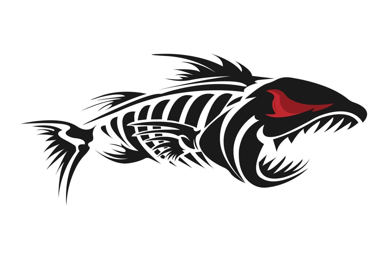 Fishbone skeleton icon can be used for personal and commercial use vector