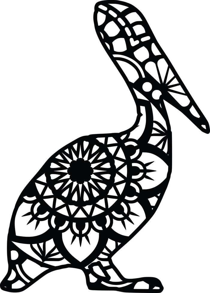 Bird Mandala Print Laser Cut file vector