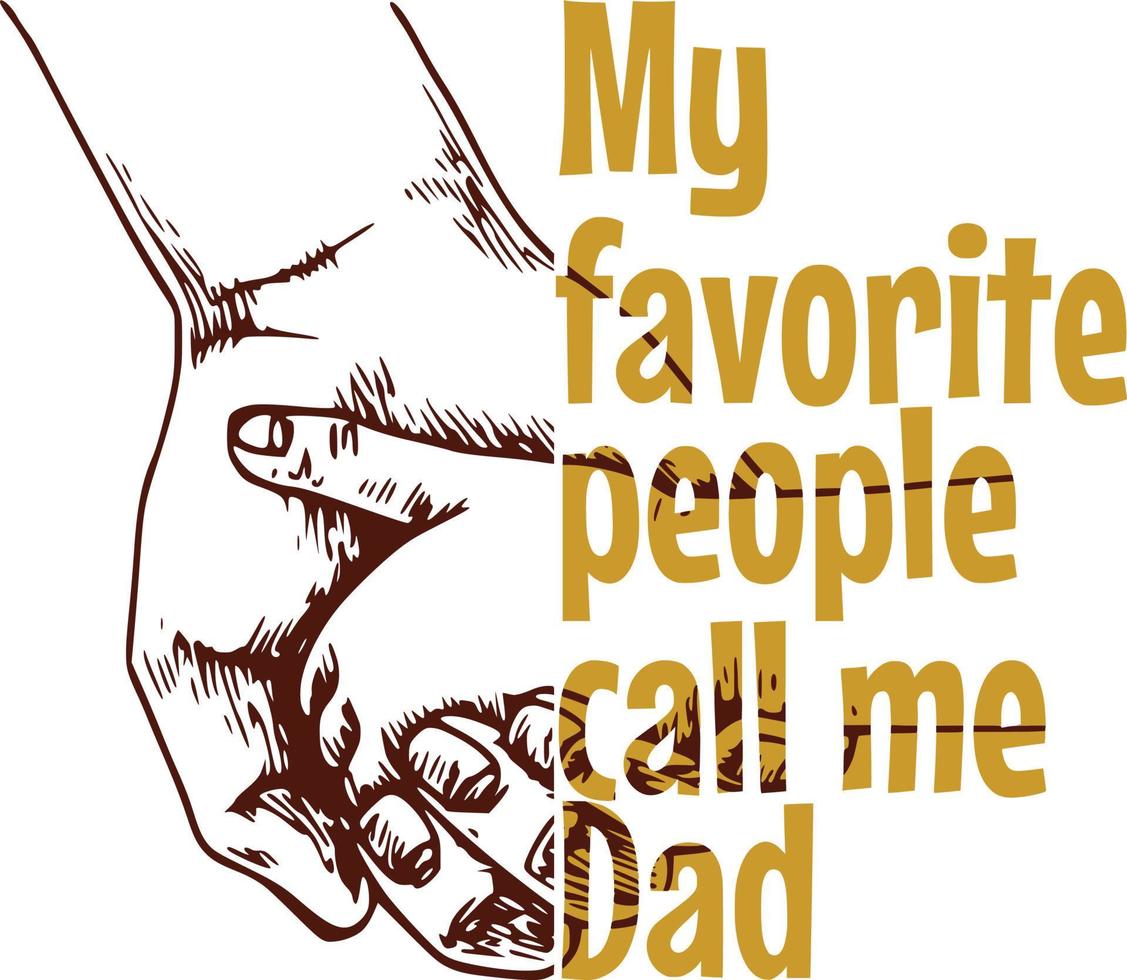 Favorite People Print vector