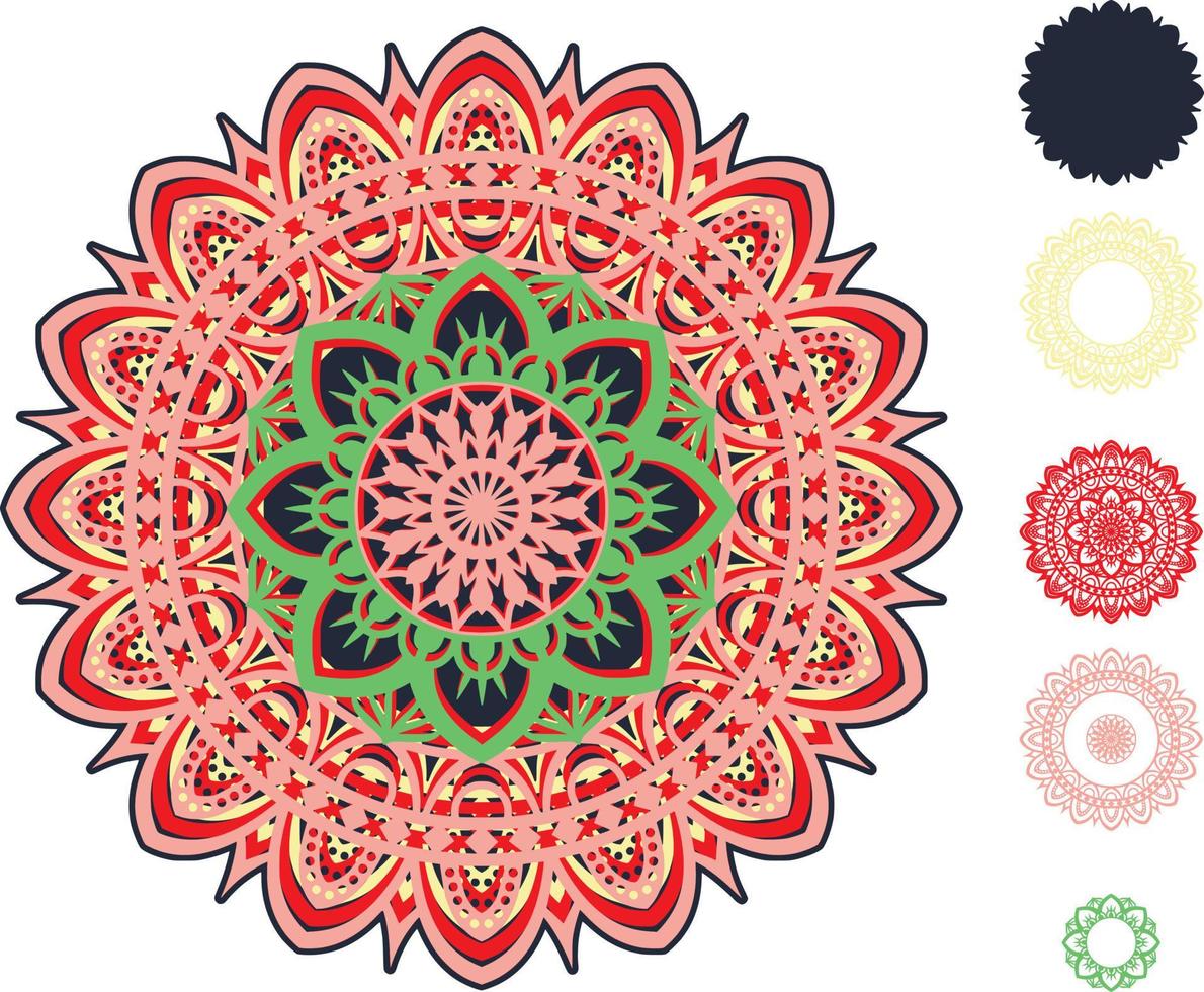 Mandala Print Background Laser Cut file vector