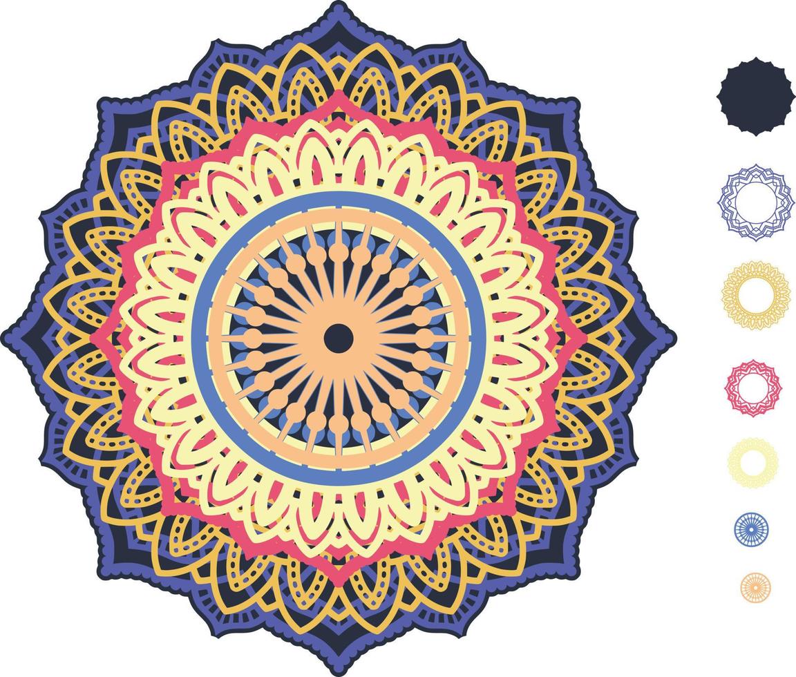 Mandala Print Background Laser Cut file vector