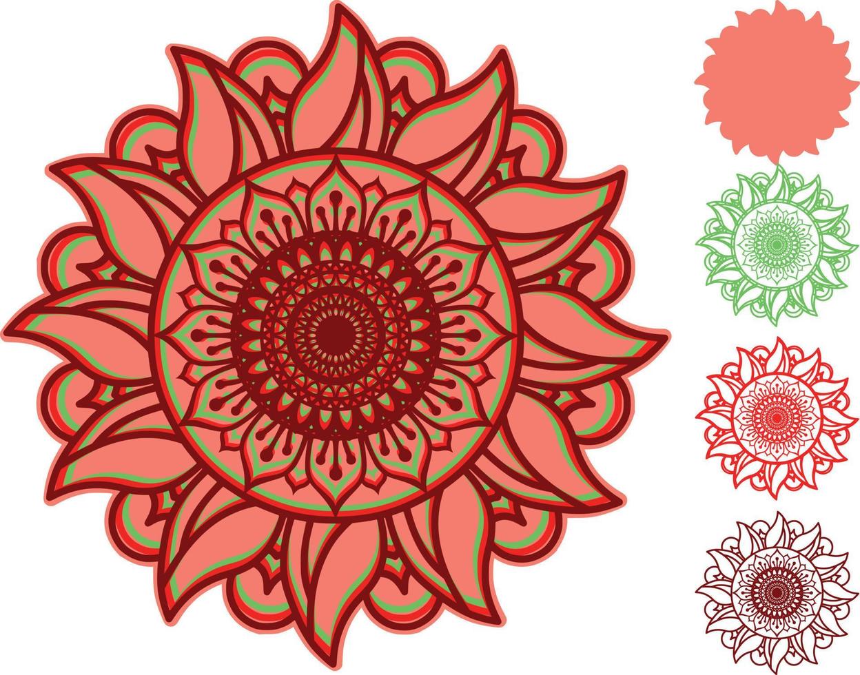 Mandala Print Background Laser Cut file vector