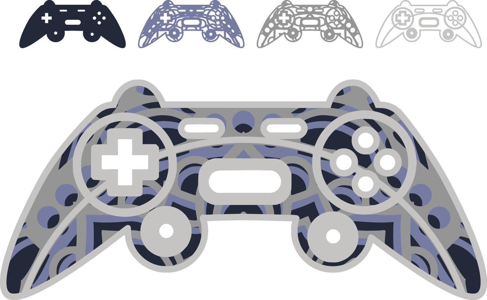 Game Controller  Mandala Laser Cut File vector