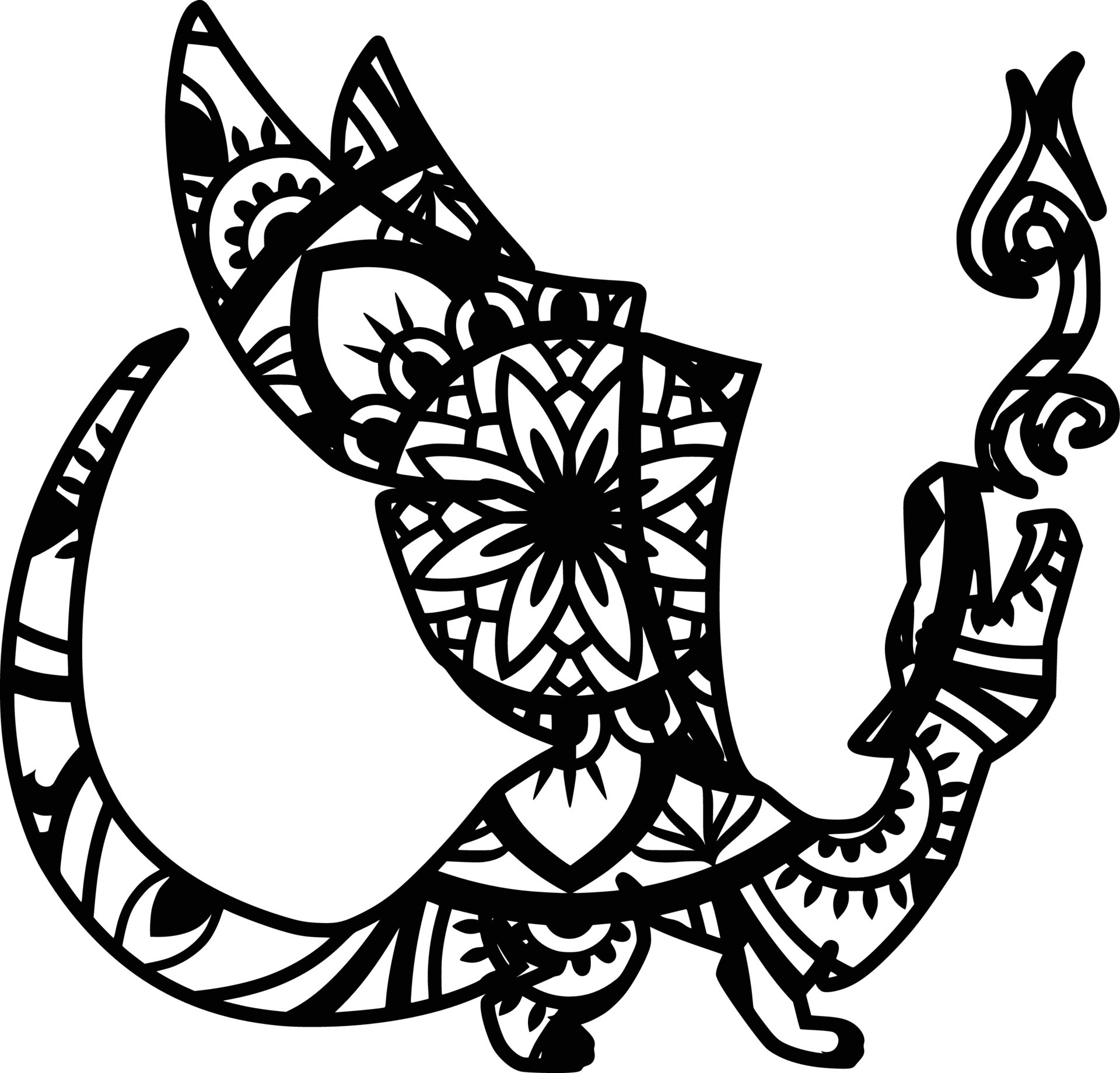 Animal Mandala Print 9658638 Vector Art at Vecteezy