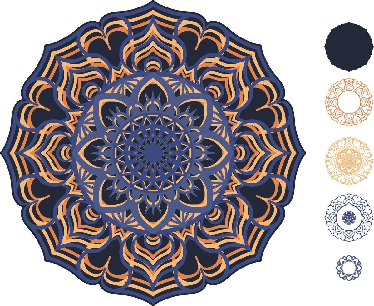 Mandala Print Background Laser Cut file vector