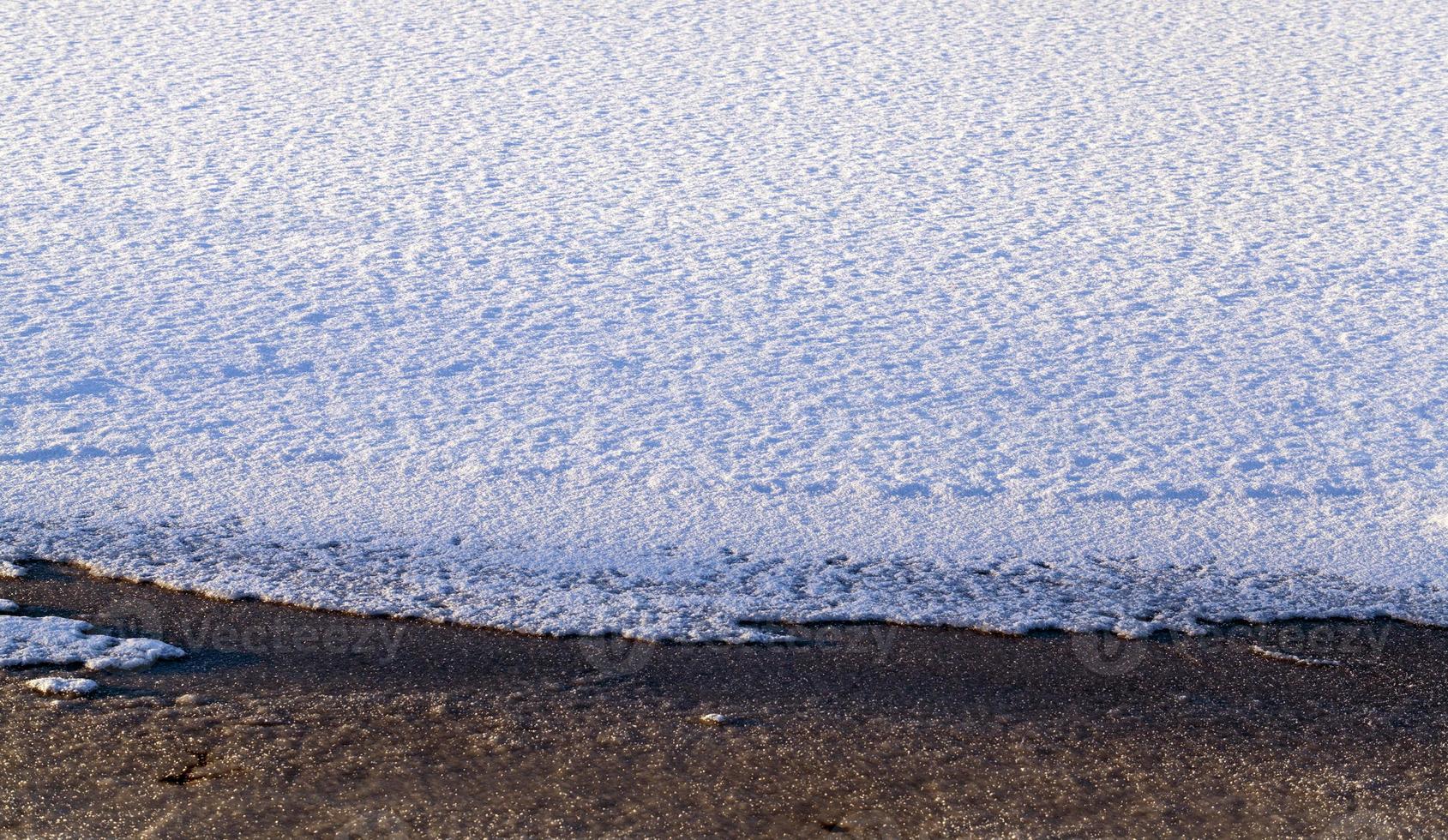 lago congelado, primer plano foto
