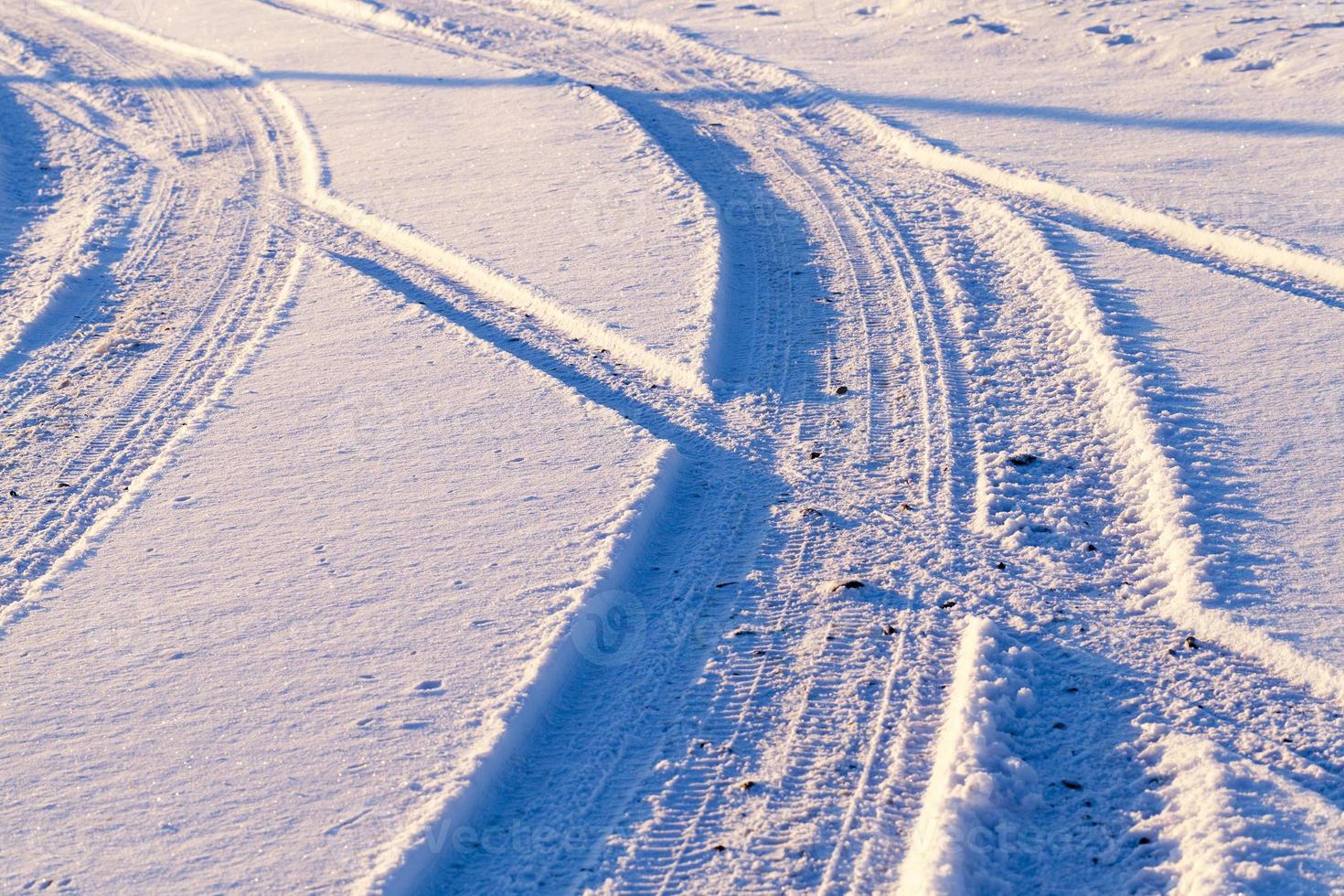 snowy road, winter photo