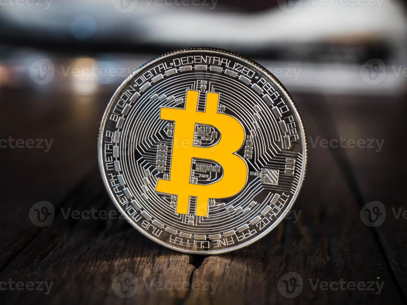 concepto financiero de negocios de monedas de bitcoin. foto