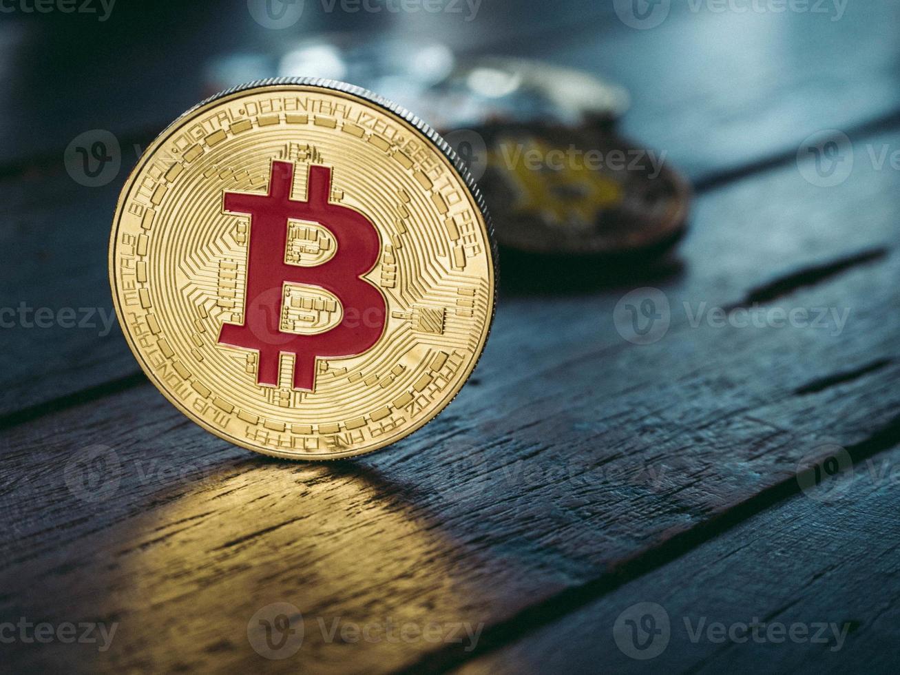 concepto financiero de negocios de monedas de bitcoin. foto