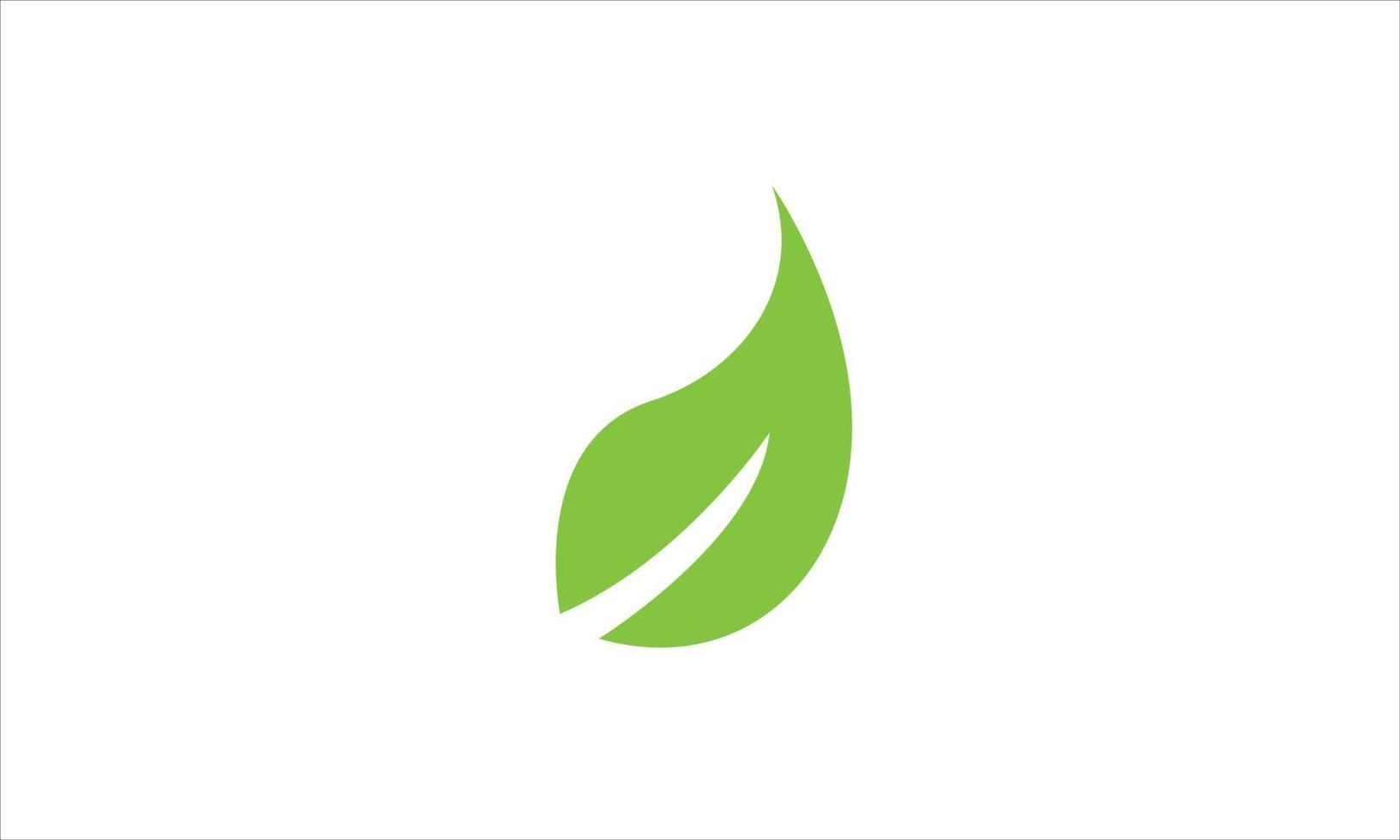 logotipo de la hoja. icono de logotipo de hoja verde ilustración de vector libre