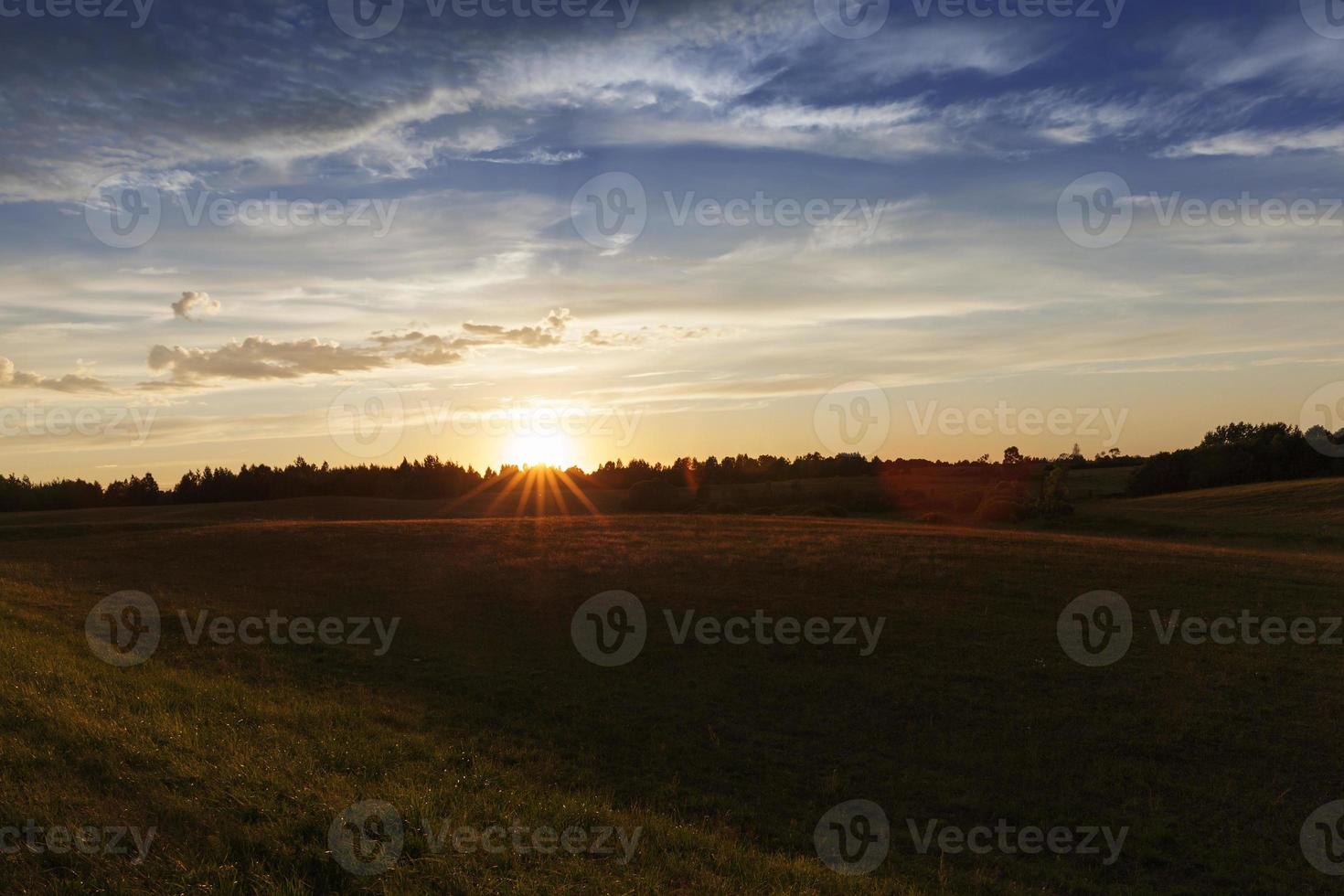 atardecer amanecer, campo foto