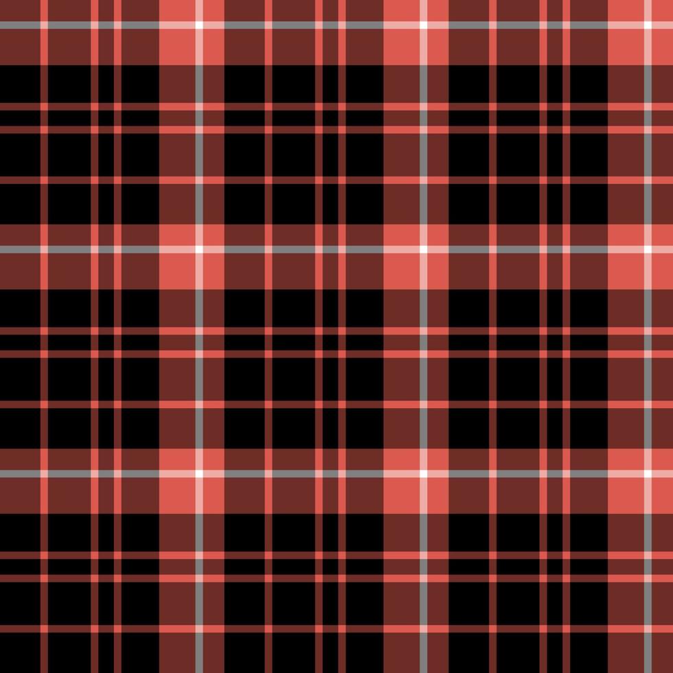 Seamless pattern in amazing black, red and white colors for plaid, fabric, textile, clothes, tablecloth and other things. Vector image.