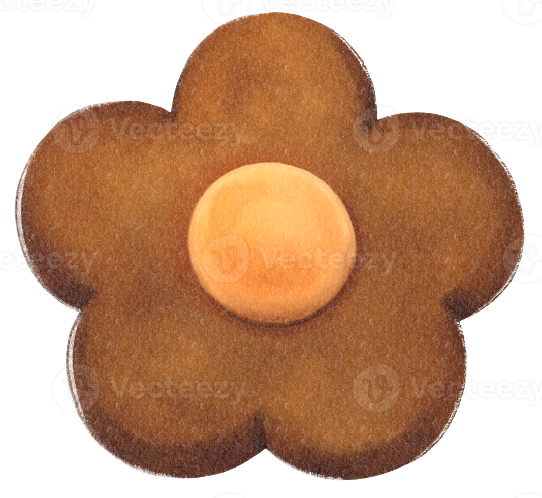 galleta acuarela pintada a mano png