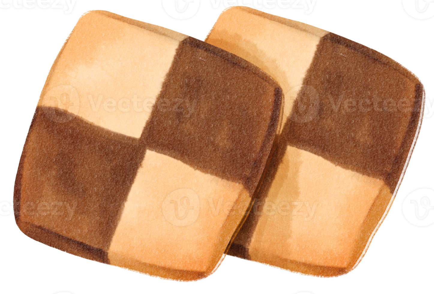 Watercolor cookies illustration png