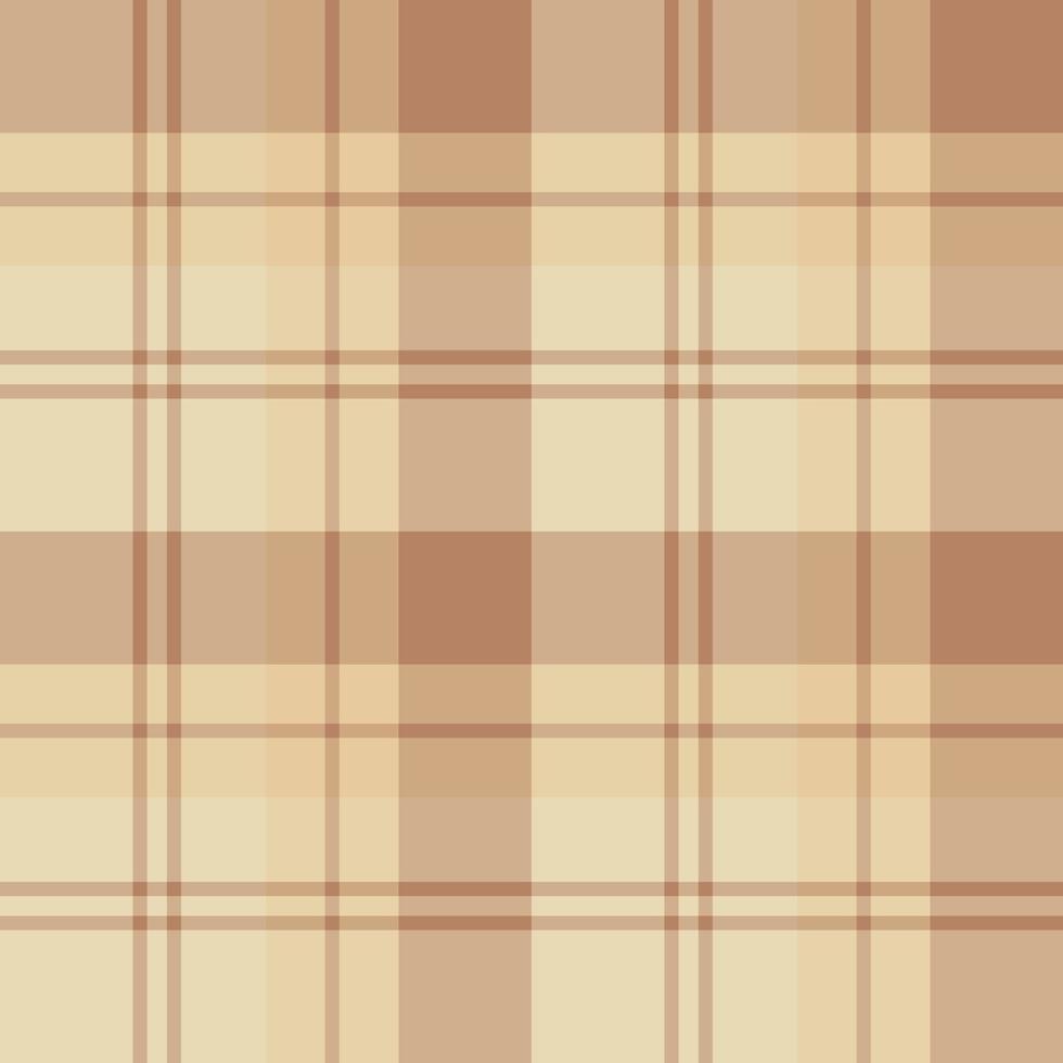 Seamless pattern in amazing beige and brown colors for plaid, fabric, textile, clothes, tablecloth and other things. Vector image.