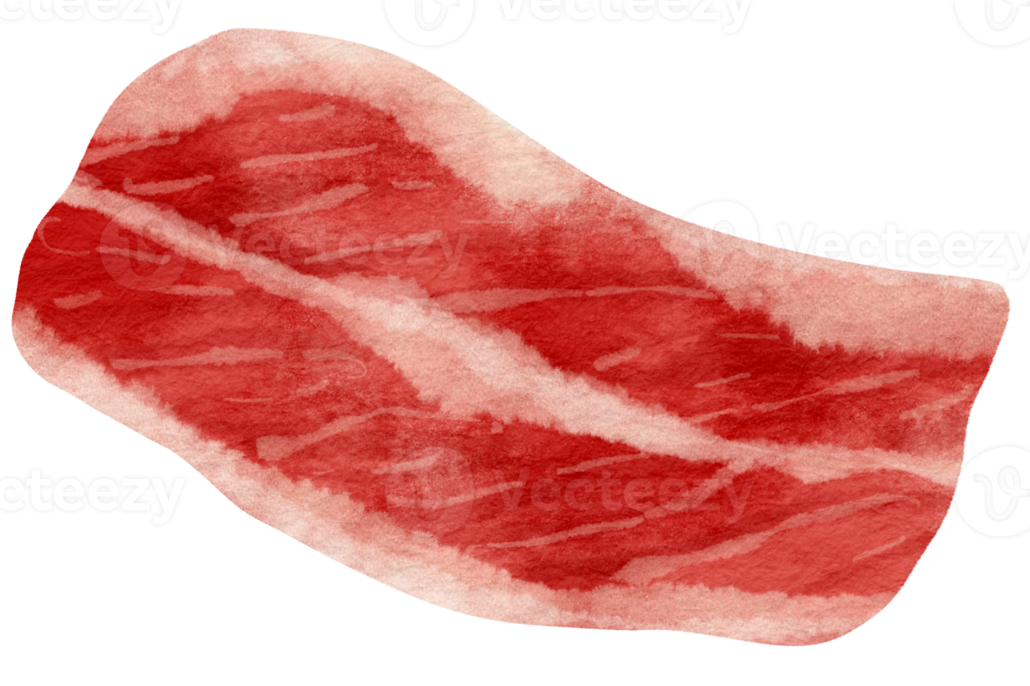 estilo acuarela de carne cruda para elemento decorativo png