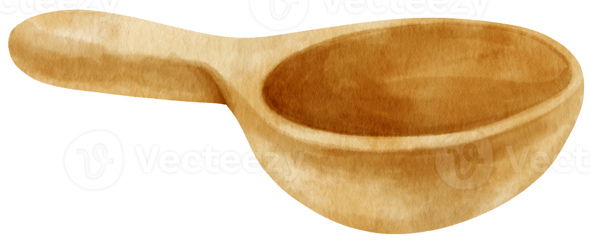 Wooden Scoop Watercolor illustration png