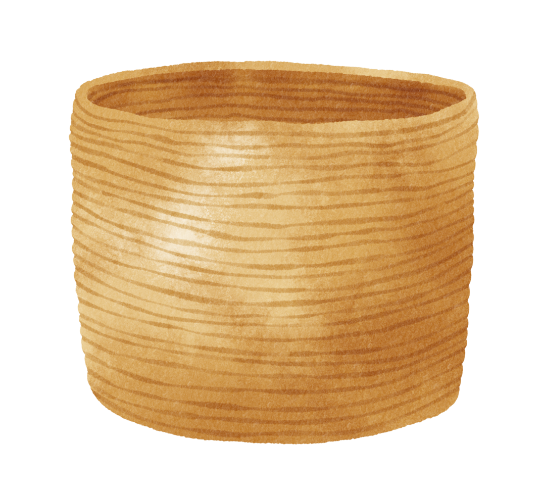 Wicker basket Watercolor 9660022 PNG