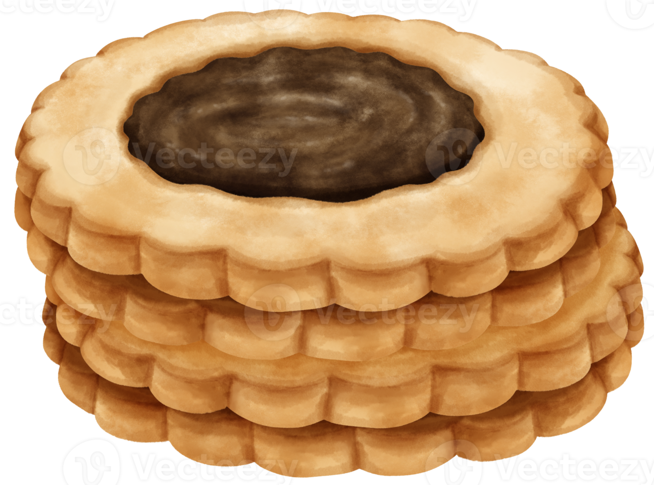 illustrazione dei biscotti dell'acquerello png